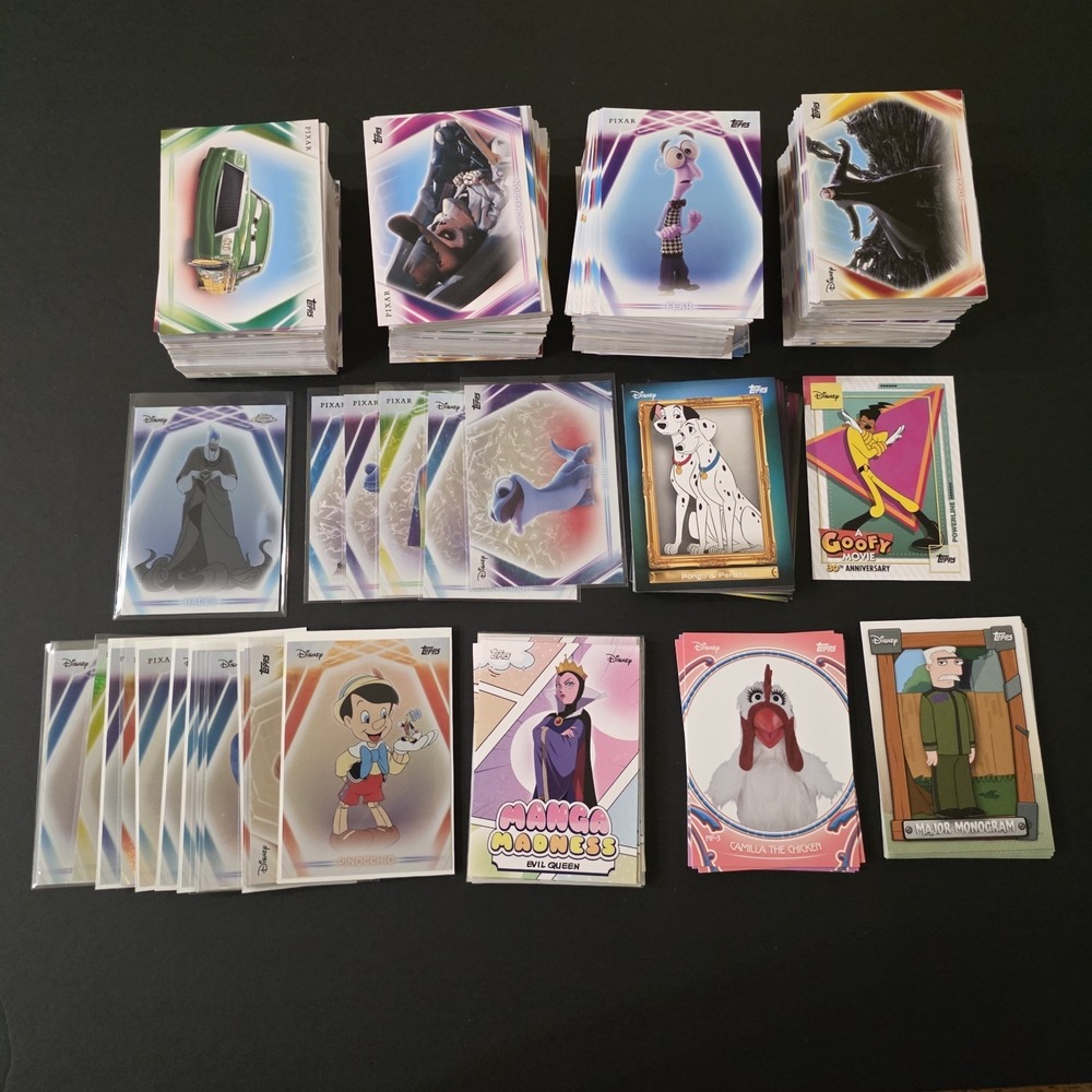 2026 Topps Disney Neon Mixed Lot Of 350+ Cards: Rainbow Foil, Inserts, Snow Cap